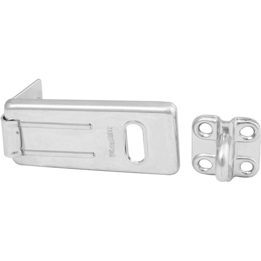 Master Lock General Security Hardened Steel Hasp, Silver