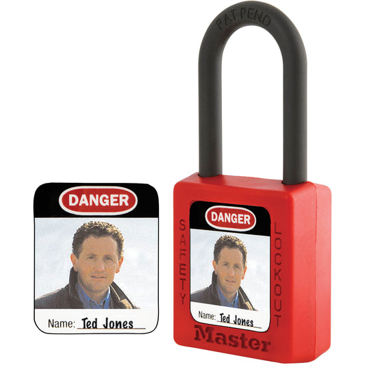 Master Lock Zenex™ Thermoplastic Photo Padlock Identification Labels