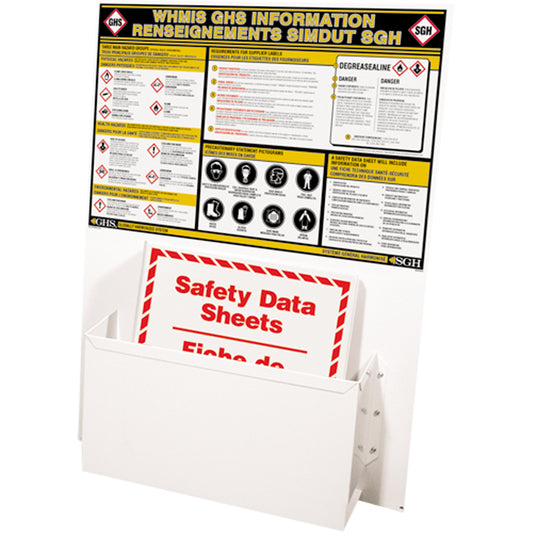 Incom Top Tape & Label GHS Information Stations, English & French, Binders Included