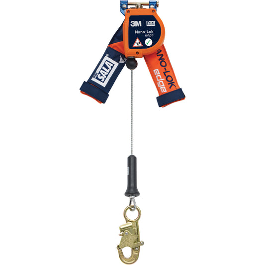3M DBI Sala Fall Protection Nano-Lok™ Edge Self-Retracting Lifelines, 8', Stainless Steel, Stationary