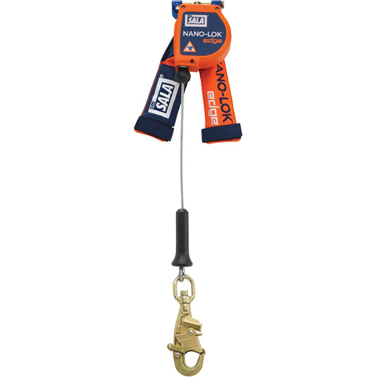 3M DBI Sala Fall Protection Nano-Lok™ Edge Self-Retracting Lifelines, 8', Stainless Steel, Swivel