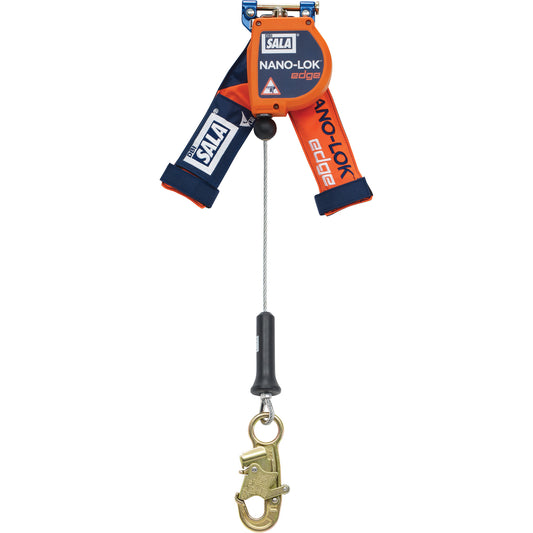 3M DBI Sala Fall Protection Nano-Lok™ Edge Self-Retracting Lifeline, 8', Stainless Steel, Stationary