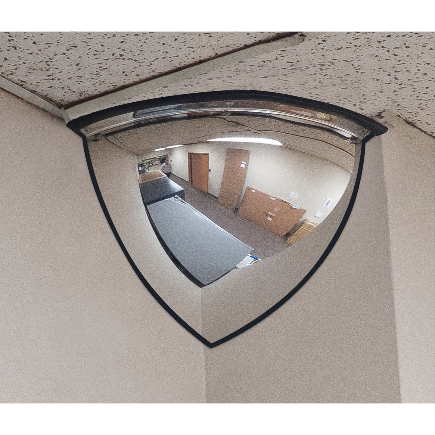 Zenith Safety Products 90° Dome Mirror, Quarter Dome, Open Top, 24" Diameter