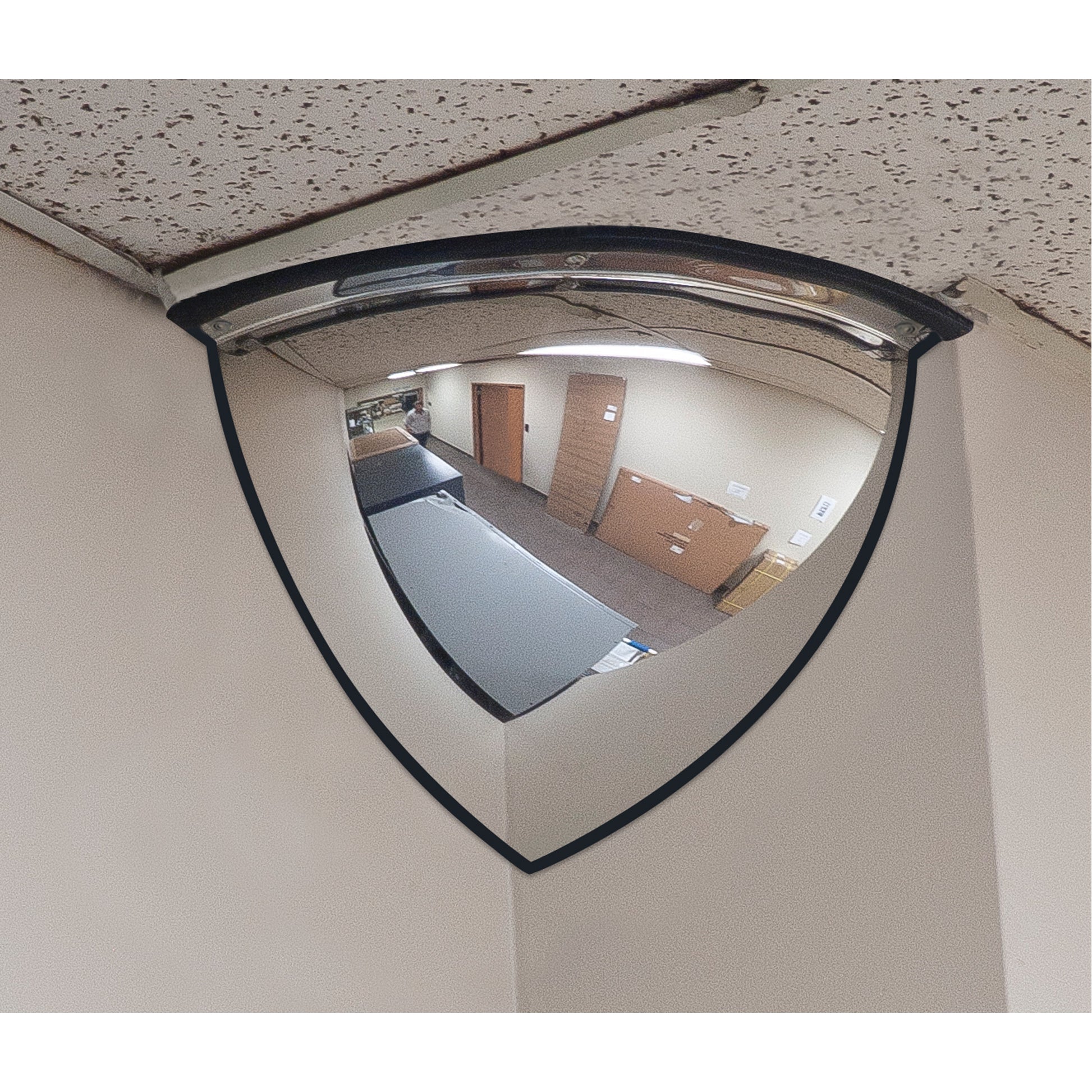 Zenith Safety Products 90° Dome Mirror, Quarter Dome, Open Top, 24" Diameter