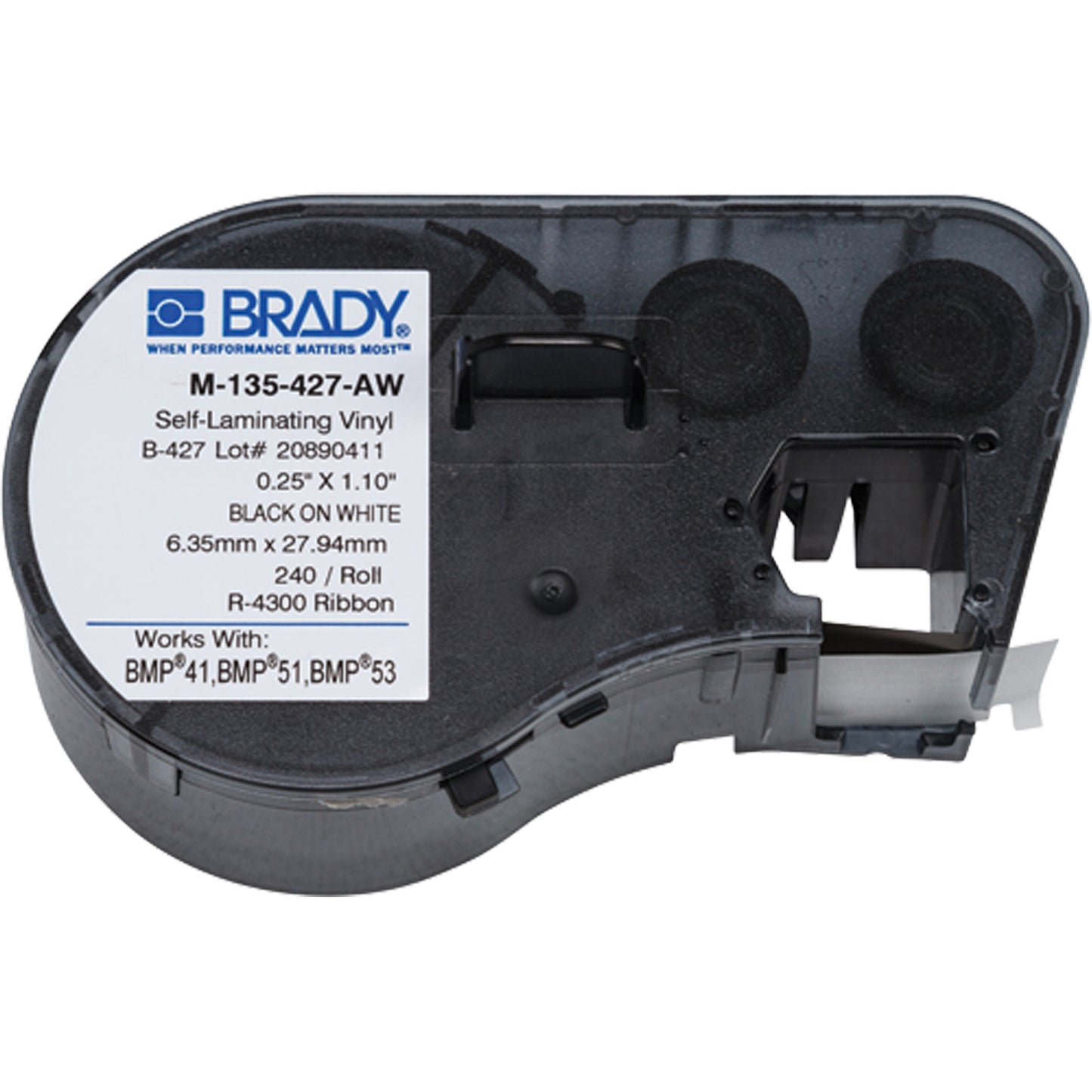 Brady Label Maker Cartridge, Black