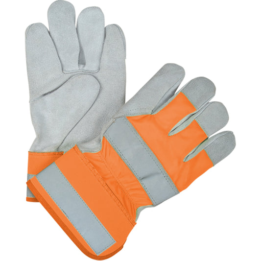 Zenith Safety Products Premium Quality High Visibility Fitters Gloves, Large, Split Cowhide Palm, Thinsulate™ Inner Lining