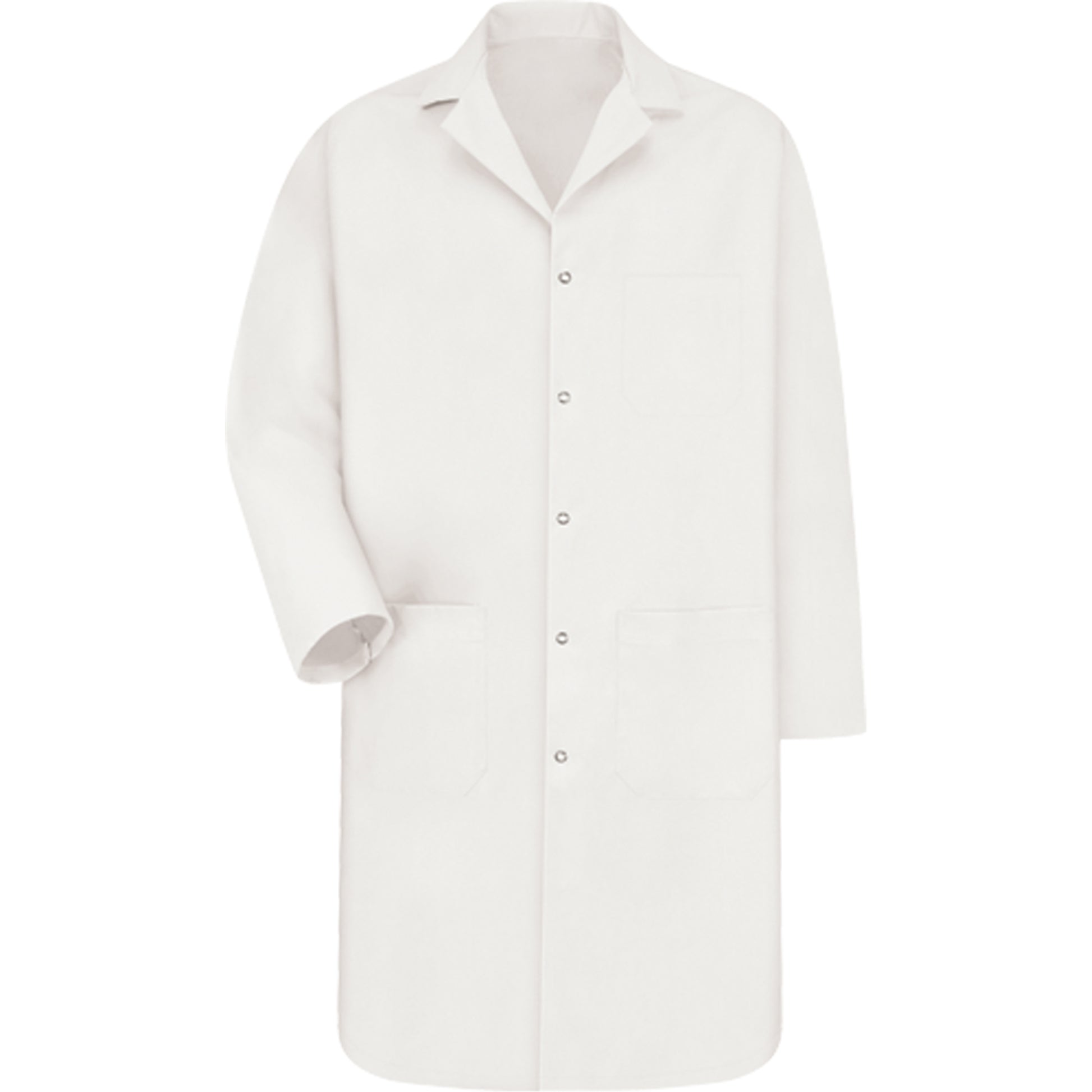 Red Kap Lab Coat, Poly-Cotton, X-Large, White