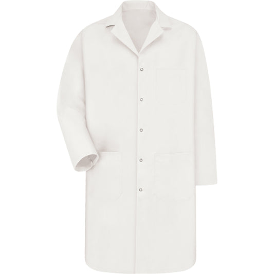 Red Kap Lab Coat, Poly-Cotton, X-Large, White