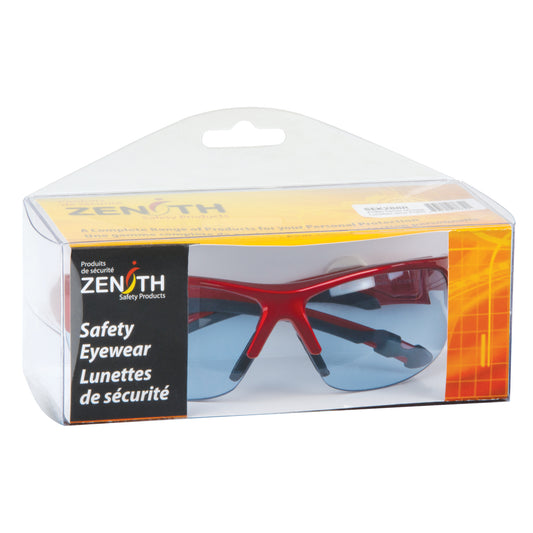 Zenith Safety Products Z1900 Series Safety Glasses, Blue Lens, Anti-Scratch, Meets/Exceeds CSA Z94.3