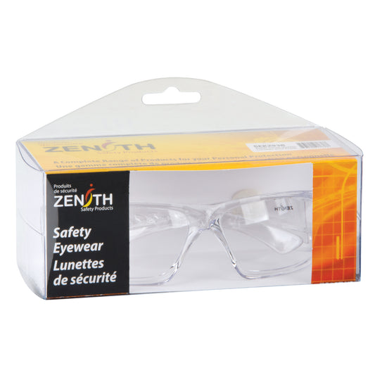 Zenith Safety Products Z2200 Series Safety Glasses, Clear Lens, Anti-Scratch, Meets/Exceeds CSA Z94.3