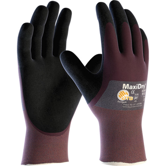 Protective Industrial Products ATG MaxiDry® 56-426 Gloves, 10/X-Large, Nitrile Coating, 15 Gauge, Nylon Shell