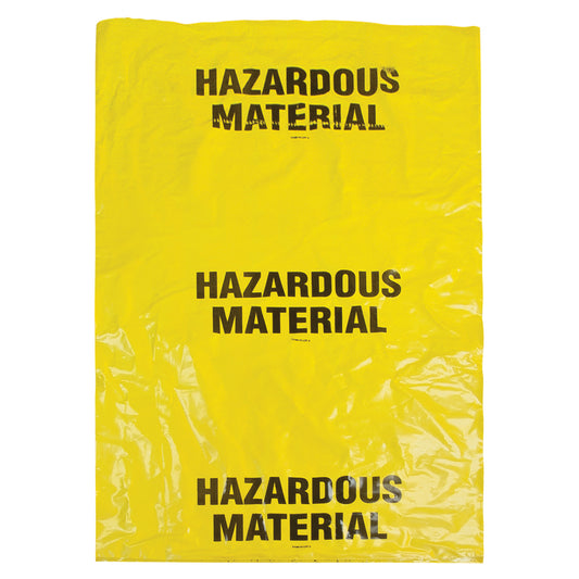 Hazardous Waste Bags, Infectious Waste, 60" L x 36" W, 208.2 L (55 Gal.) Capacity