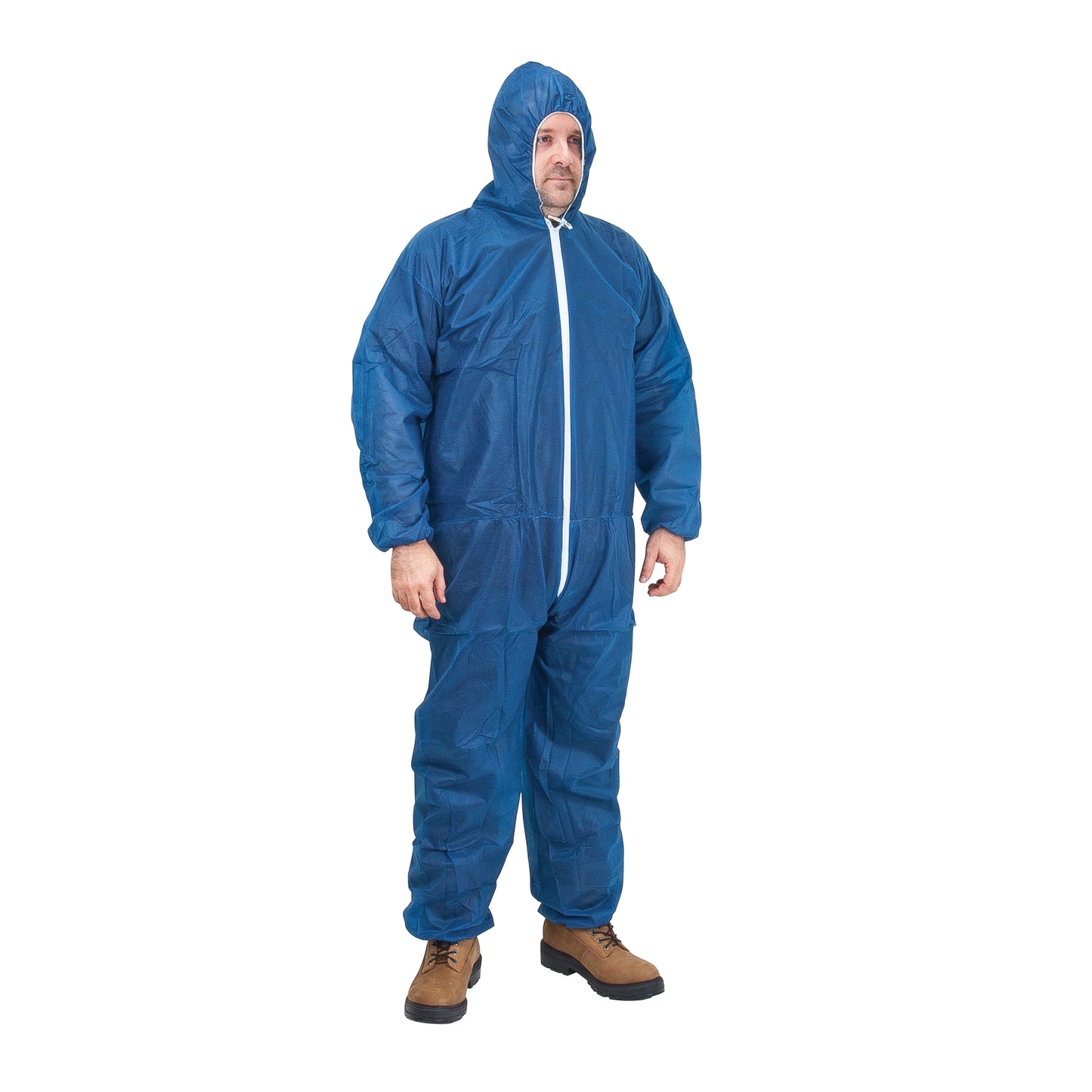 Zenith Safety Products Hooded Coveralls, 5X-Large, Blue, Polypropylene