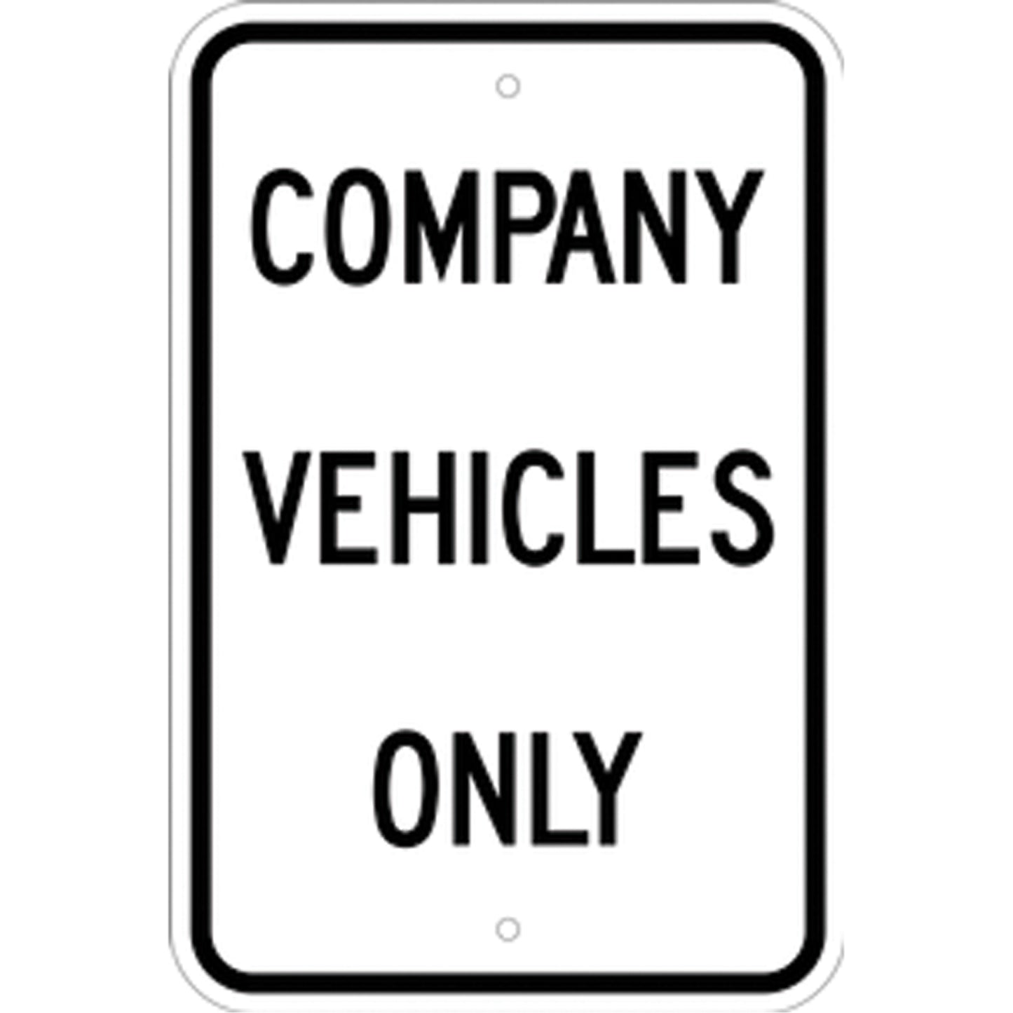 Accuform Signs "Company Vehicles Only" Designated Parking Sign, 18" x 12", Aluminum, English