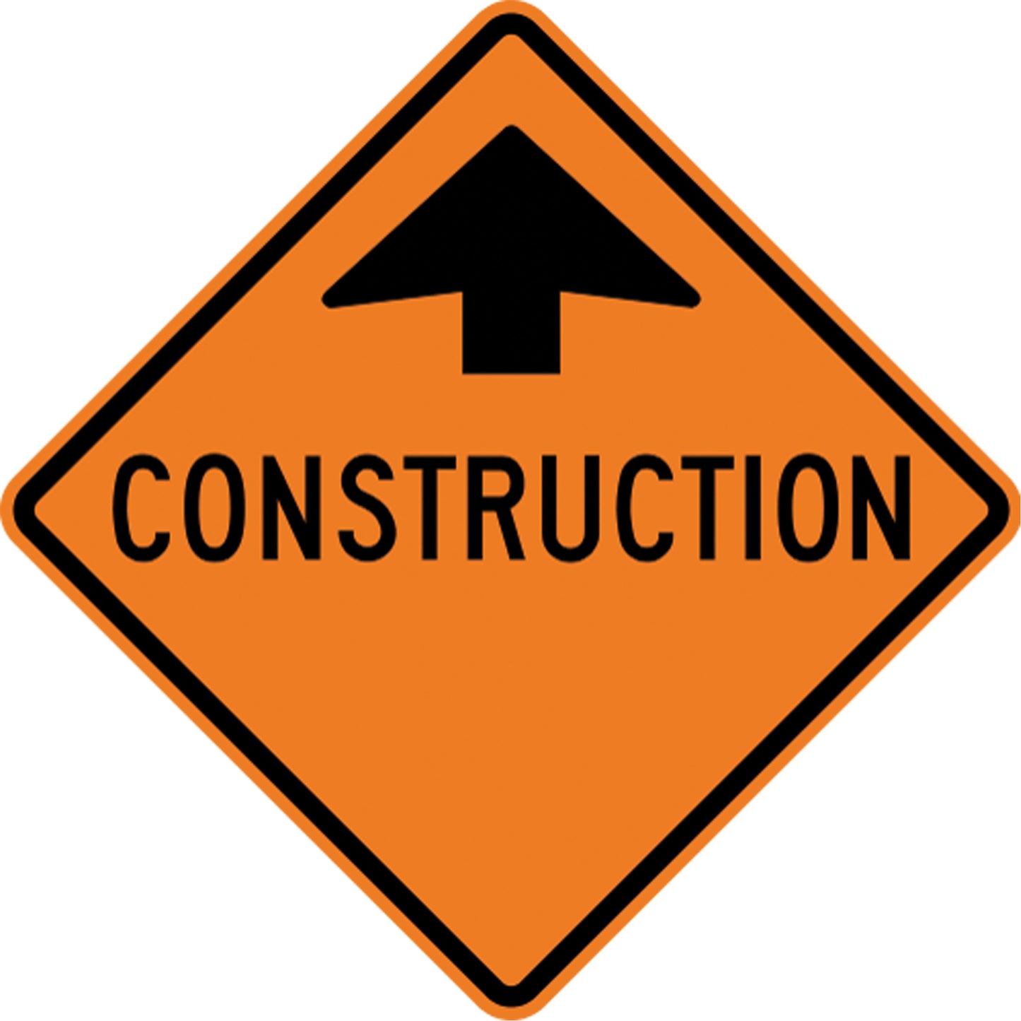 Accuform Signs "Construction" Traffic Sign, 30" x 30", Aluminum, Bilingual with Pictogram