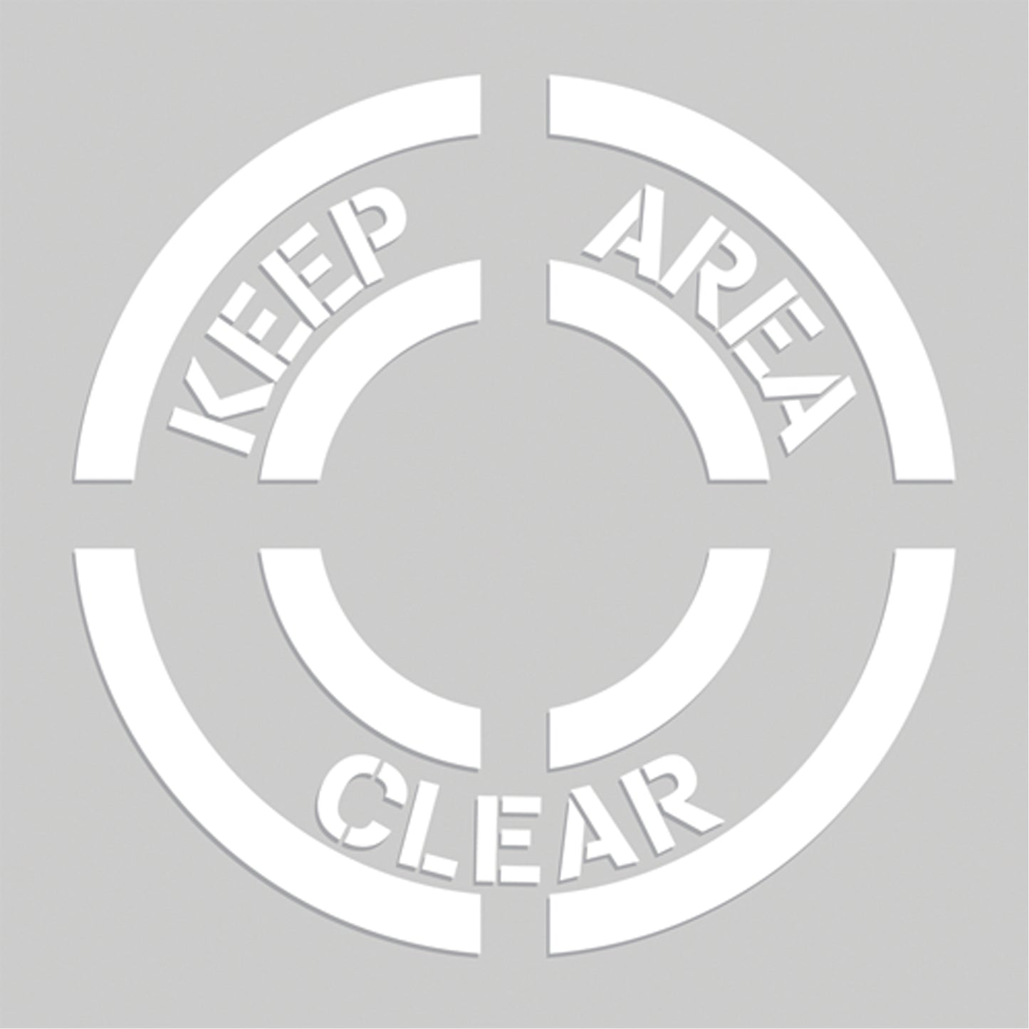 Accuform Signs Floor Marking Stencils - Keep Area Clear, Pictogram, 20" x 20"