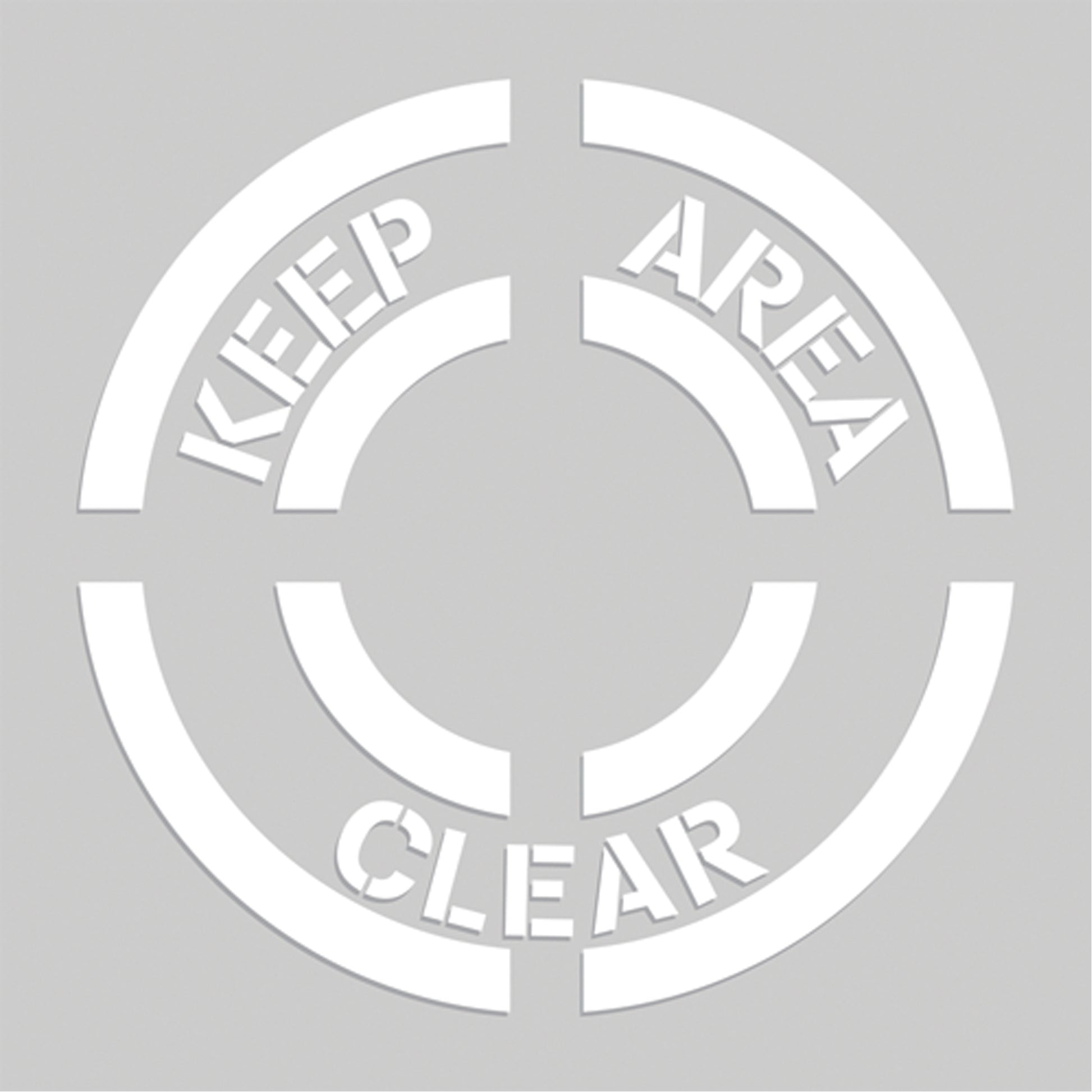 Accuform Signs Floor Marking Stencils - Keep Area Clear, Pictogram, 20" x 20"