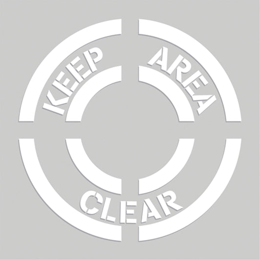 Accuform Signs Floor Marking Stencils - Keep Area Clear, Pictogram, 20" x 20"