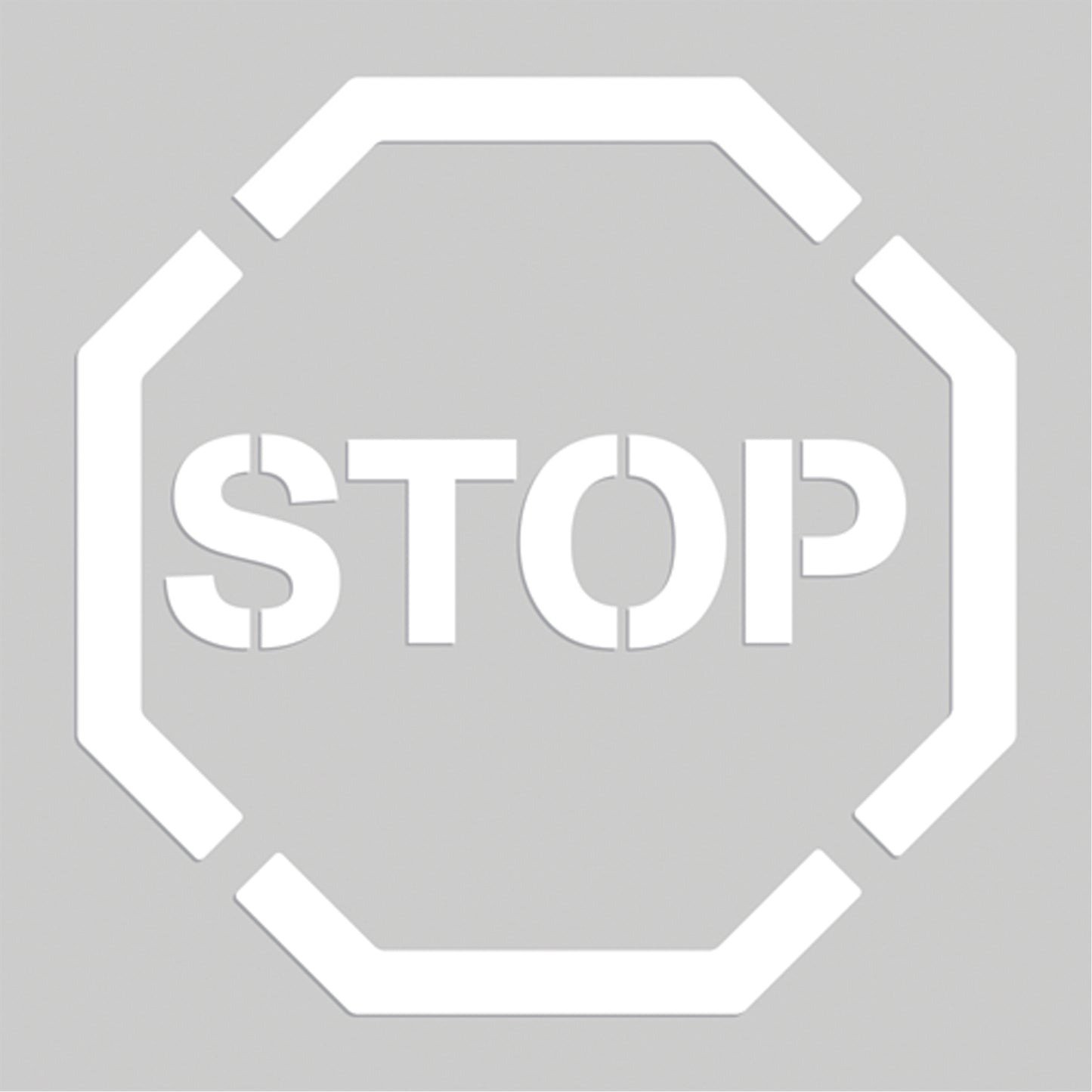 Accuform Signs Floor Marking Stencils - Stop, Pictogram, 20" x 20"