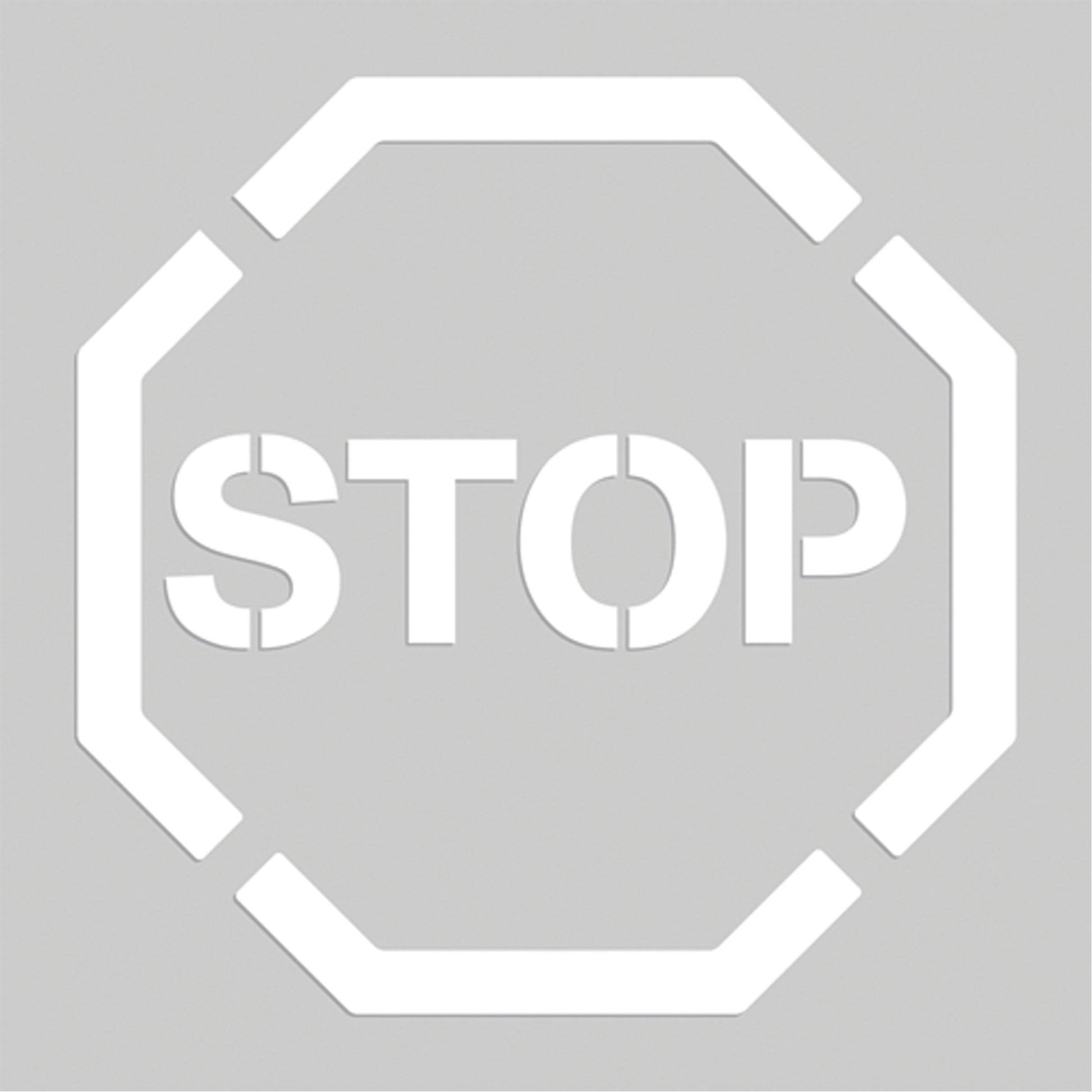 Accuform Signs Floor Marking Stencils - Stop, Pictogram, 20" x 20"