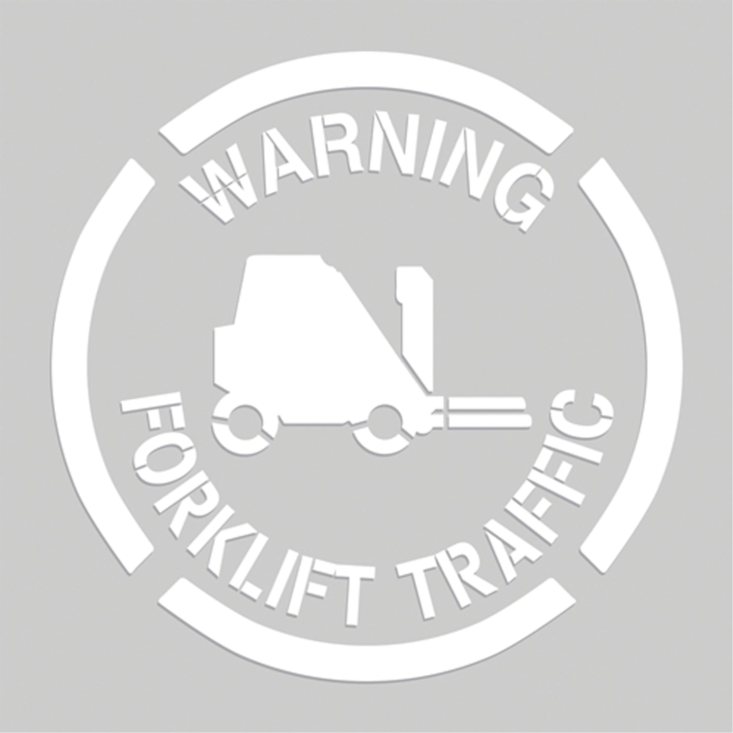 Accuform Signs Floor Marking Stencils - Warning Forklift Traffic, Pictogram, 20" x 20"