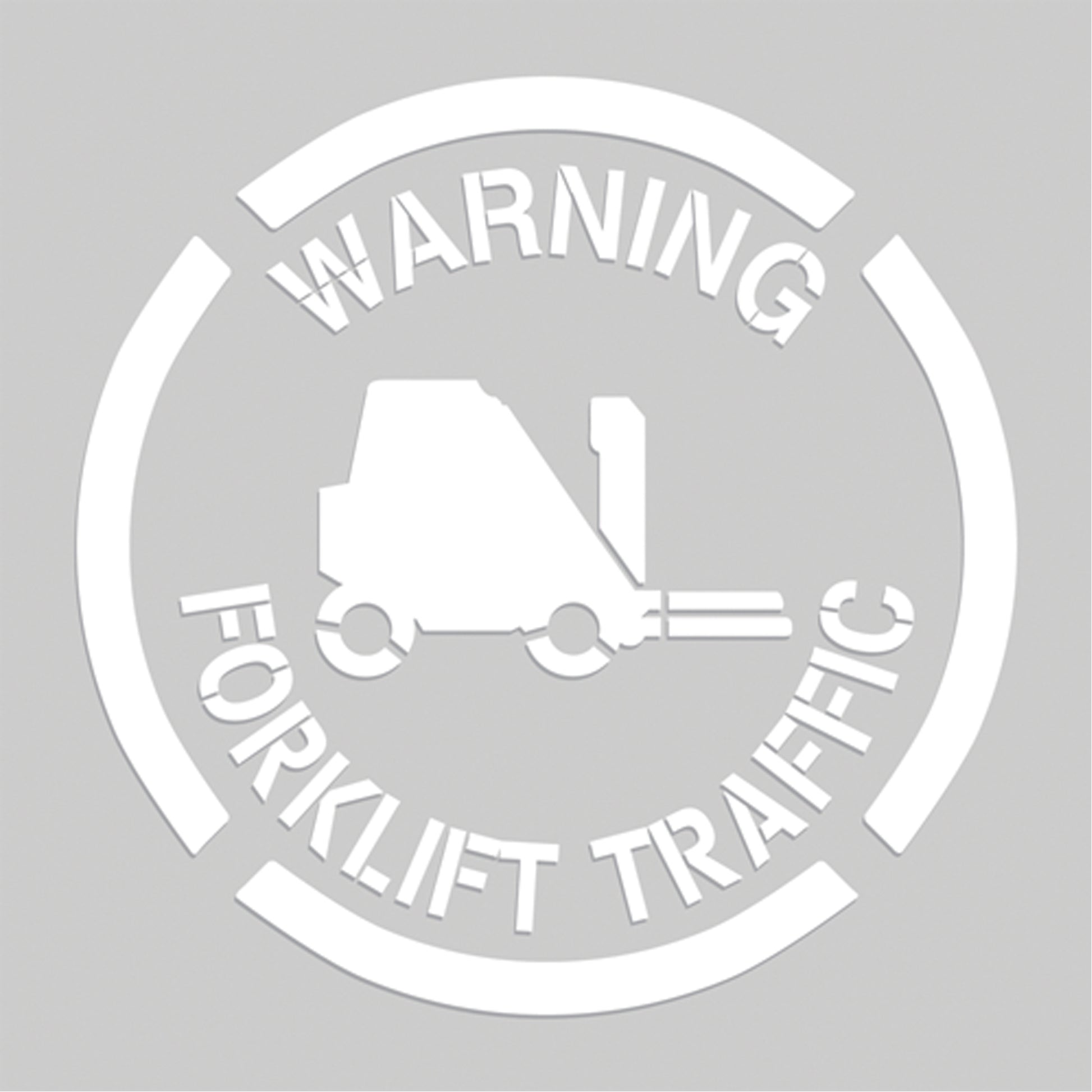 Accuform Signs Floor Marking Stencils - Warning Forklift Traffic, Pictogram, 20" x 20"