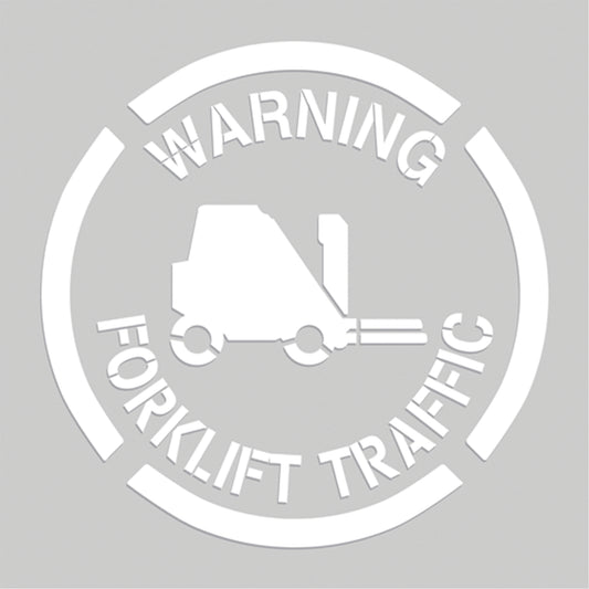 Accuform Signs Floor Marking Stencils - Warning Forklift Traffic, Pictogram, 20" x 20"