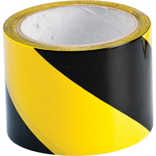 Brady Floor Marking Tape, 3" x 54', Vinyl, Black/Yellow