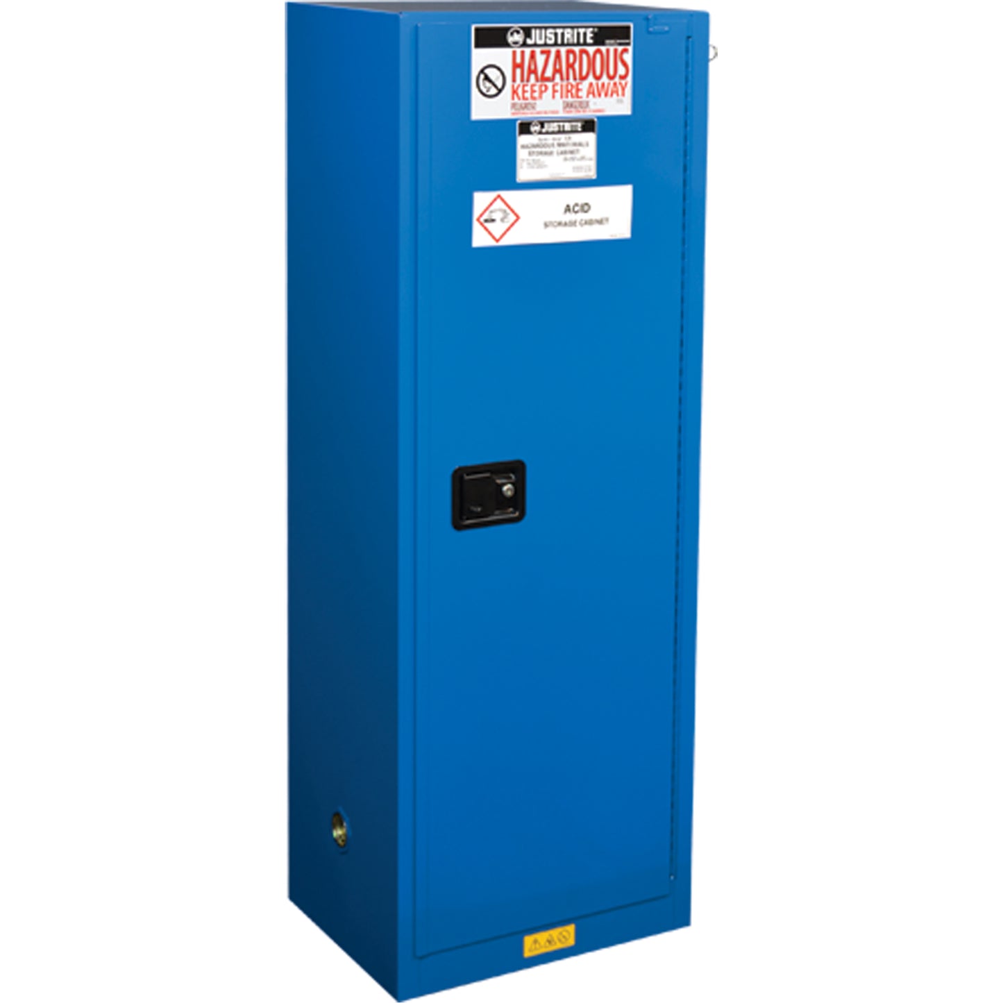 ChemCor® Lined Hazardous Material Slimline Safety Cabinets, 22 gal., 23.25" x 65" x 18"