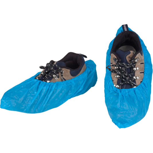Zenith Safety Products CPE Shoe Covers, 2X-Large, Polyethylene, Blue