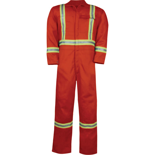 Big Bill Unlined Hi-Vis Coveralls, Size Large, Orange