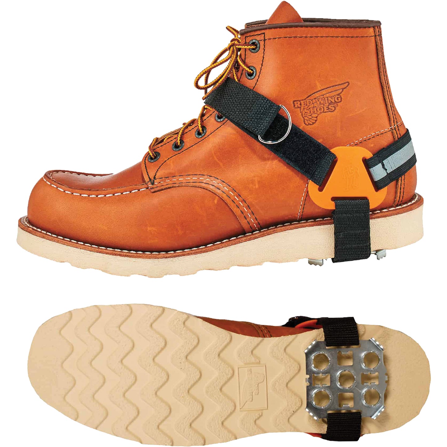 Ergodyne Trex 6315 Strap-On Heel Ice Cleats, Steel, Plate Traction, Large/Medium