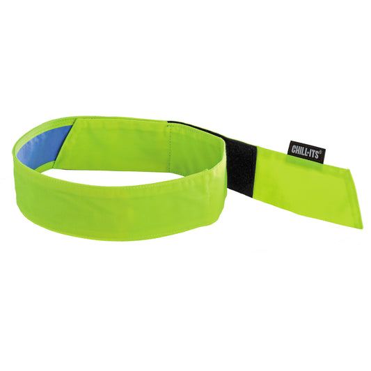 Ergodyne Chill-Its® 6705CT Evaporative Cooling Bandana, High Visibilty Lime-Yellow