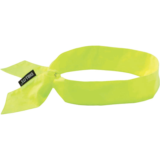 Ergodyne Chill-Its® 6700 Cooling Bandana, High Visibilty Lime-Yellow