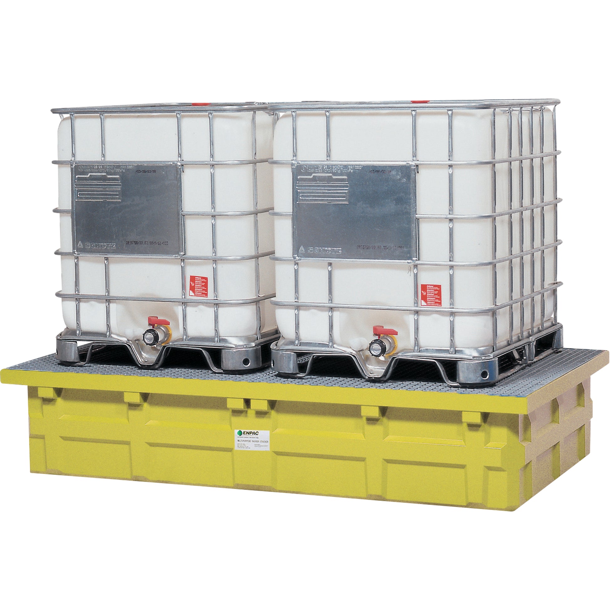 Enpac Double IBC Low-Top Without Drain, 385 US gal. Spill Capacity, 110" x 55" x 20"