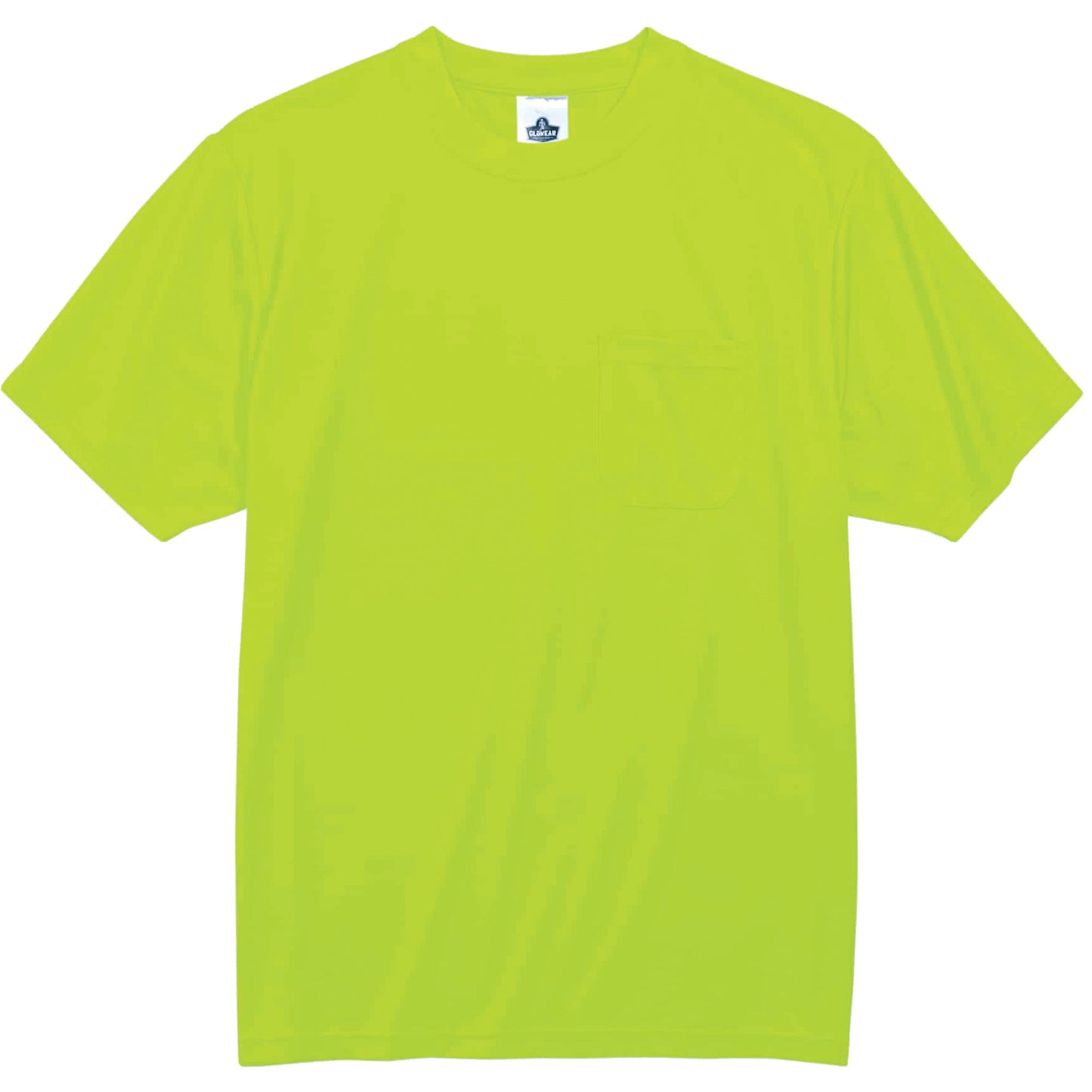 Ergodyne GloWear 8089 Non-Certified T-Shirt, Polyester, Large, High Visibility Lime-Yellow