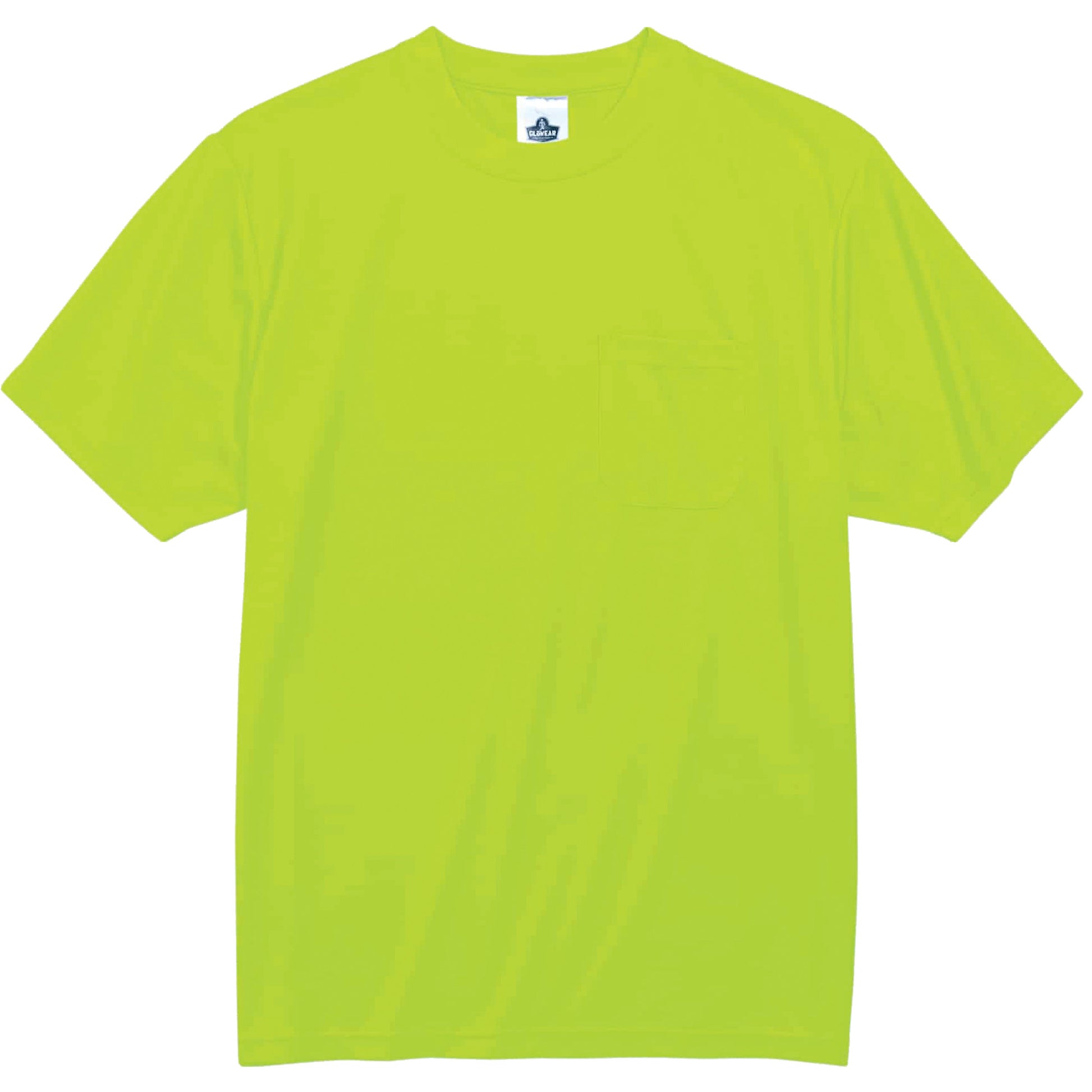 Ergodyne GloWear 8089 Non-Certified T-Shirt, Polyester, Large, High Visibility Lime-Yellow
