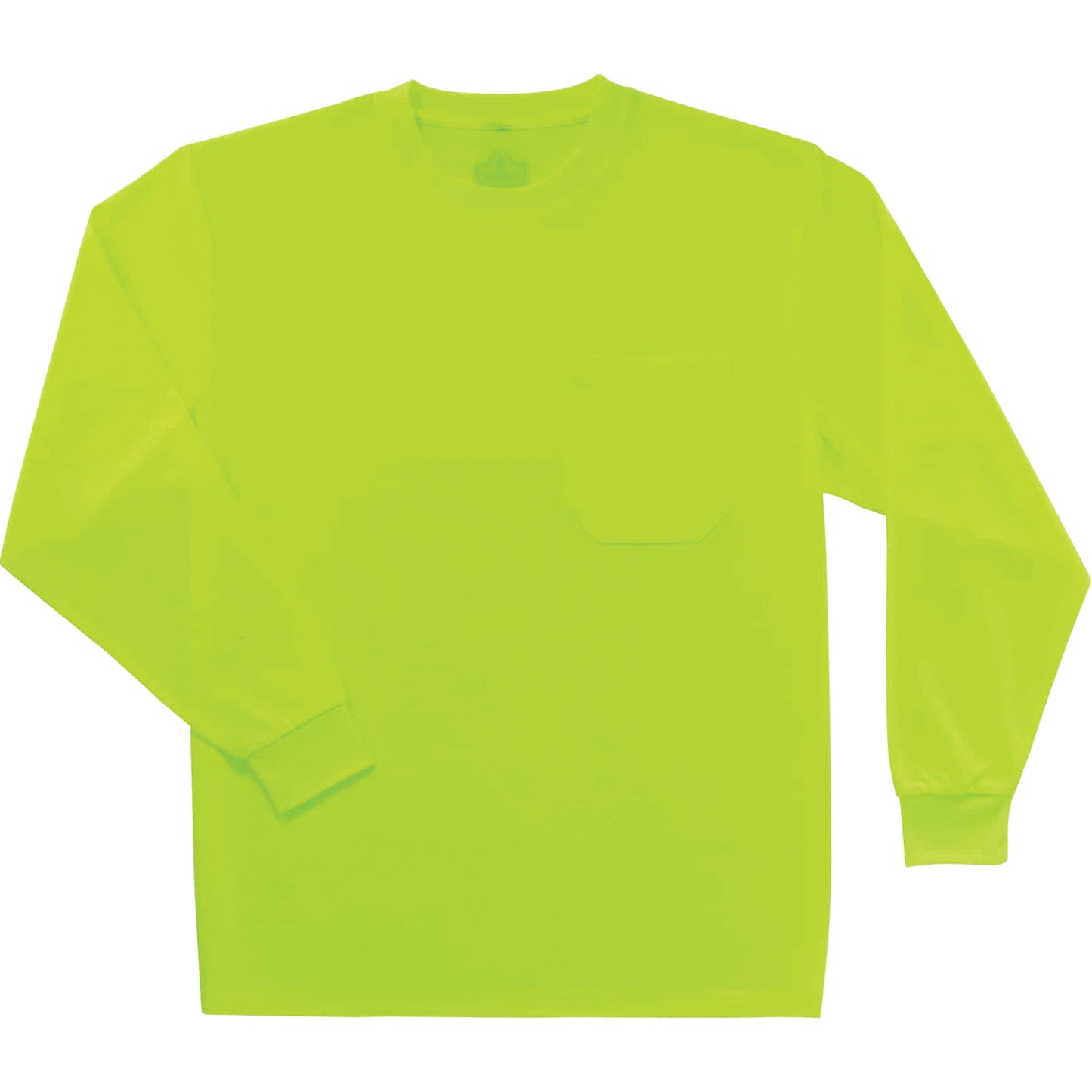 Ergodyne GloWear 8091 Non-Certified Long Sleeve T-Shirt, Polyester, 2X-Large, High Visibility Lime-Yellow