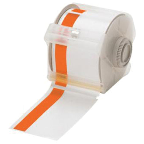 Pre-Printed Header Stripe Label Cartridge, 57 mm x 100', Orange on White