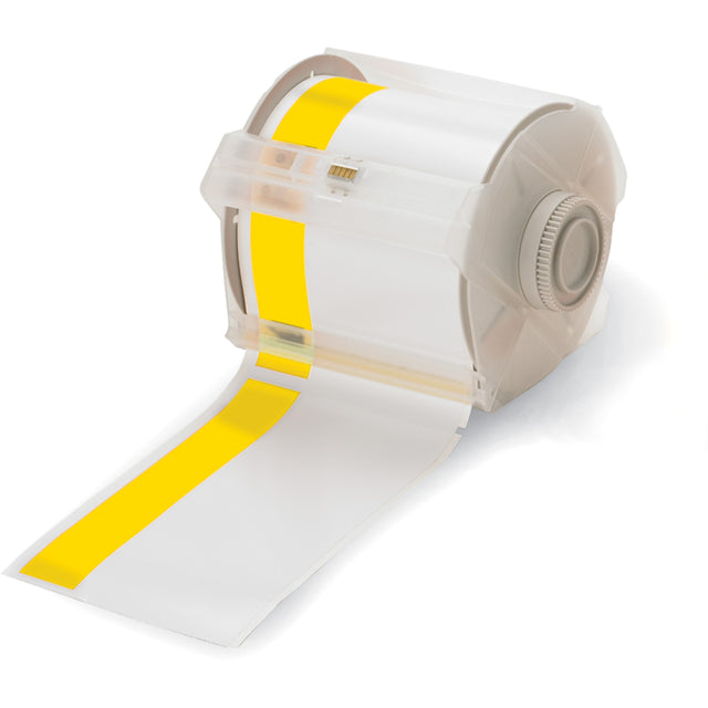 Pre-Printed Header Stripe Label Cartridge, 101 mm x 100', Yellow on White