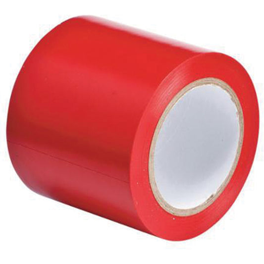 Brady Floor Marking Tape, 4" x 108', Vinyl, Red
