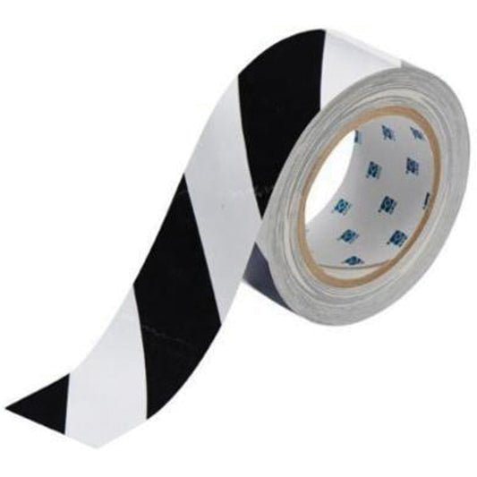 Brady ToughStripe® Floor Marking Tape, 2" x 100', Polyester, Black and White