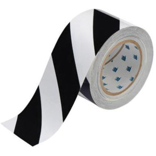 Brady ToughStripe® Floor Marking Tape, 3" x 100', Polyester, Black and White