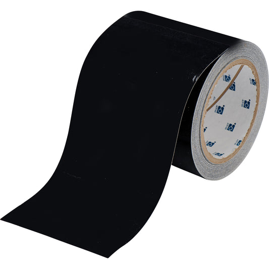 Brady ToughStripe® Floor Marking Tape, 4" x 100', Polyester, Black