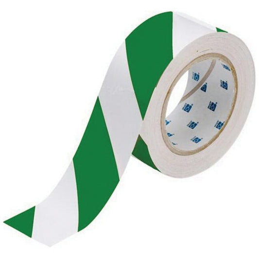 Brady ToughStripe® Floor Marking Tape, 2" x 100', Polyester, Green and White