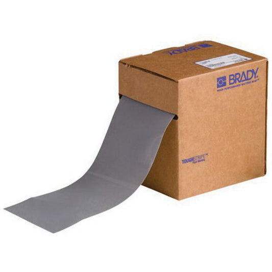 Brady ToughStripe® Floor Marking Tape, 4" x 100', Polyester, Grey