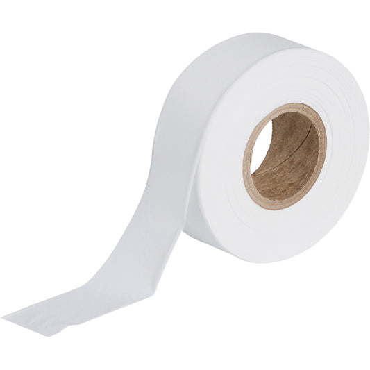 Brady Flagging Tape, 1.188" W x 300' L, White