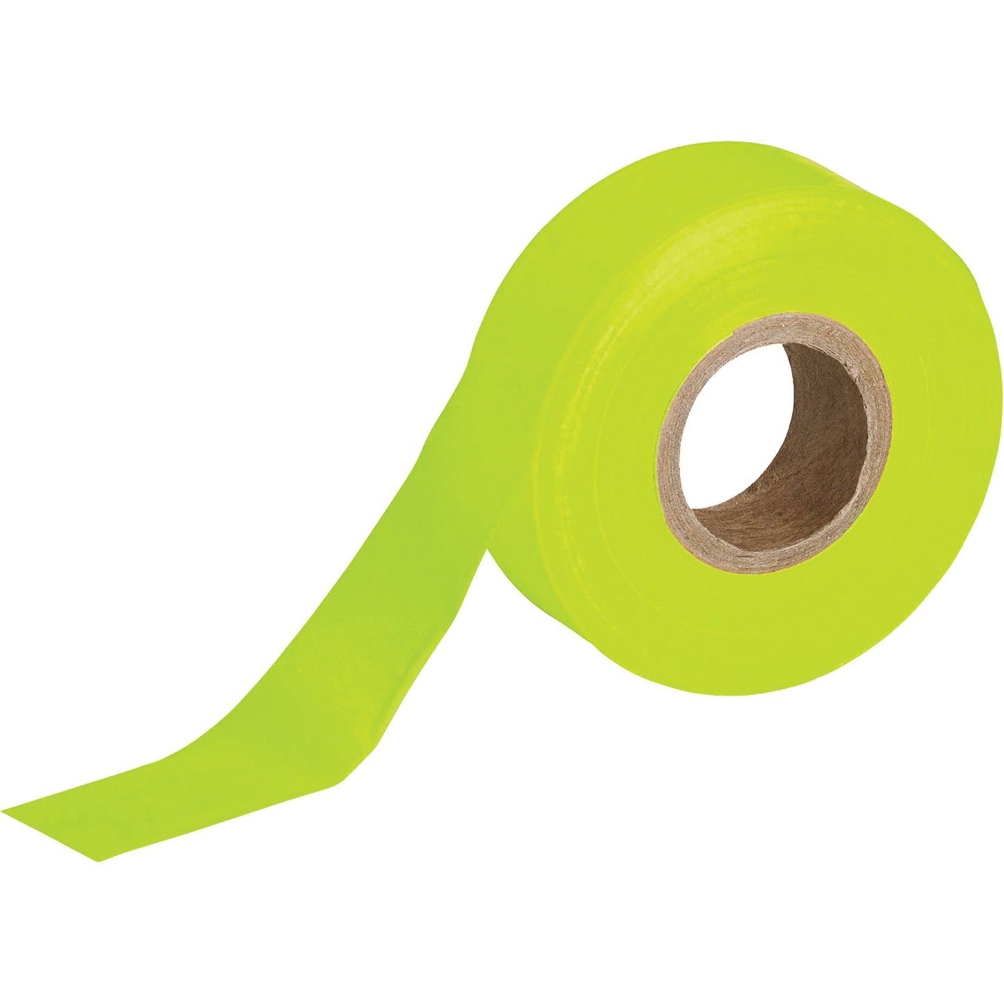 Brady Flagging Tape, 1.188" W x 150' L, Fluorescent Lime