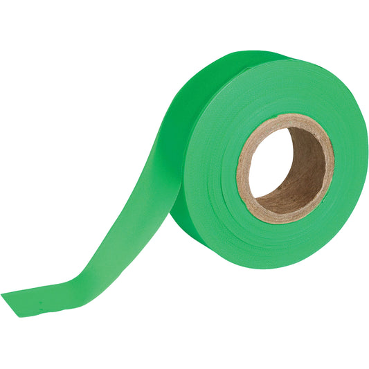 Brady Flagging Tape, 1.188" W x 150' L, Fluorescent Green