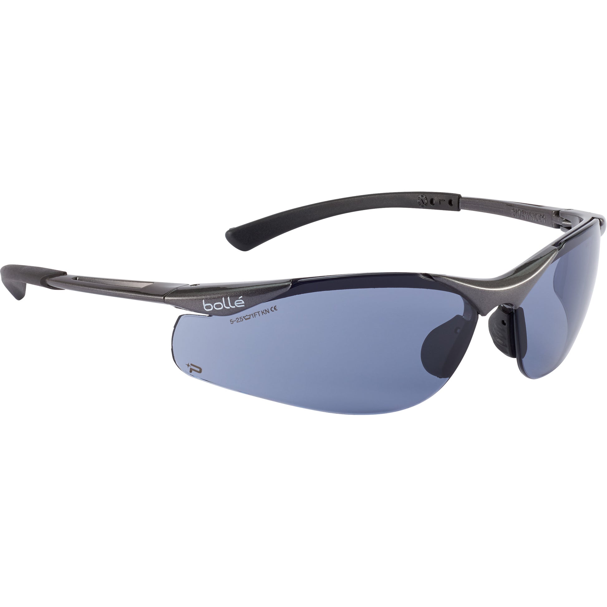 Bollé Safety Contour Safety Glasses, Grey/Smoke Lens, Anti-Fog/Anti-Scratch, Meets/Exceeds CSA Z94.3